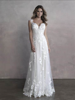 Allure Bridal 9816 Net Overlay Bridal Gown