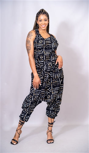 Kara Chic 7825 Print Overalls