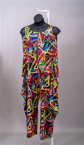 Kara Chic CHH24001 Authentic Print Jumpsuit