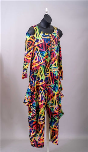 Kara Chic CHH24001 Authentic Print Jumpsuit