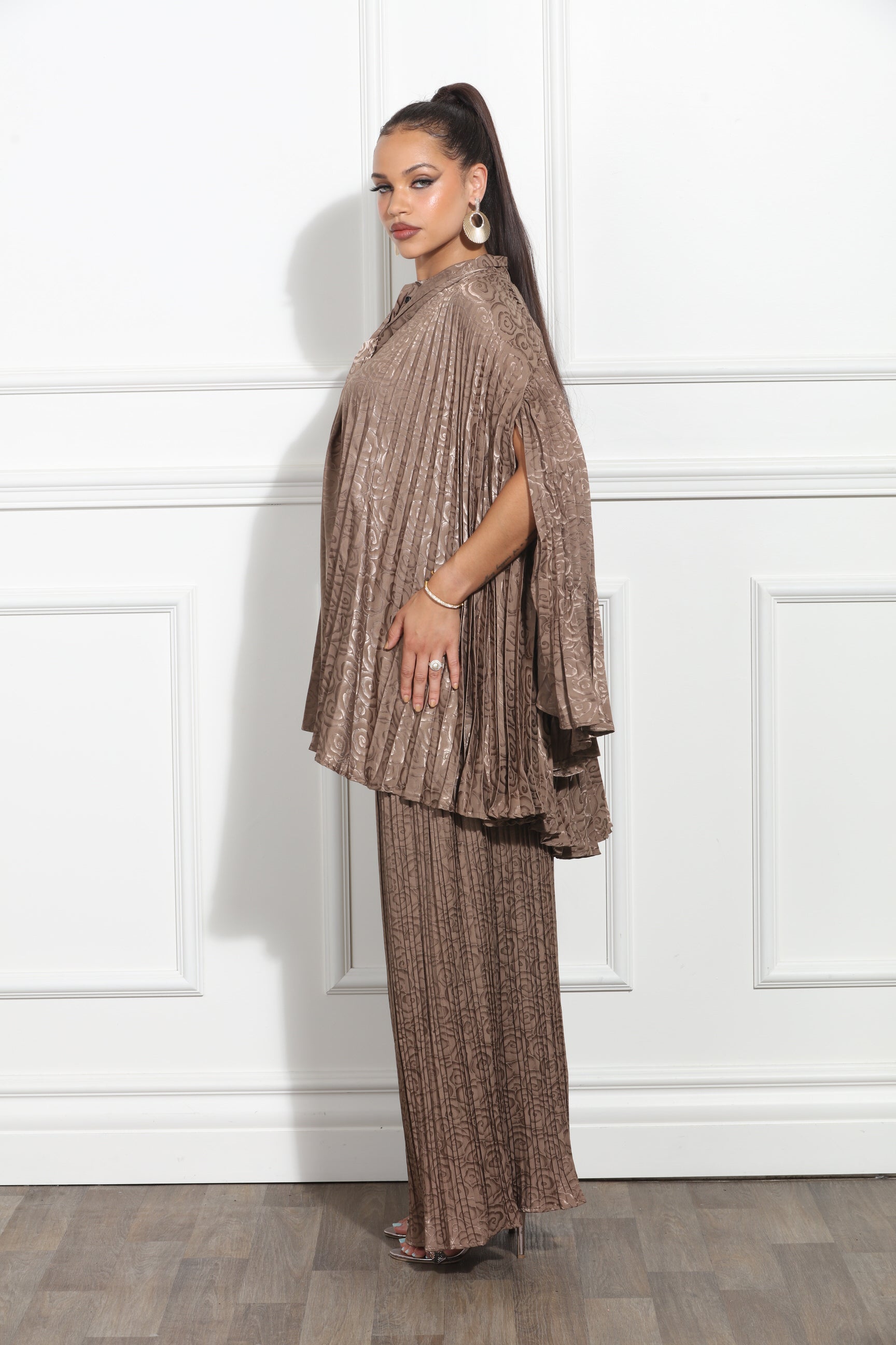 Luxe Moda LM361 2pc Poncho Top and Pant Set