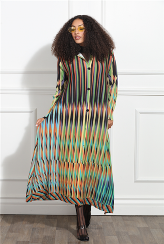 Luxe Moda LM379 Stripe Dress Cardigan