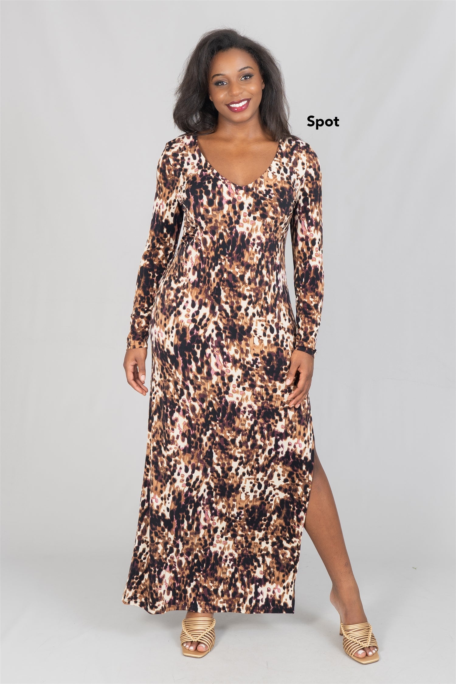 BCBG BC32287LD Print Knit Maxi Dress