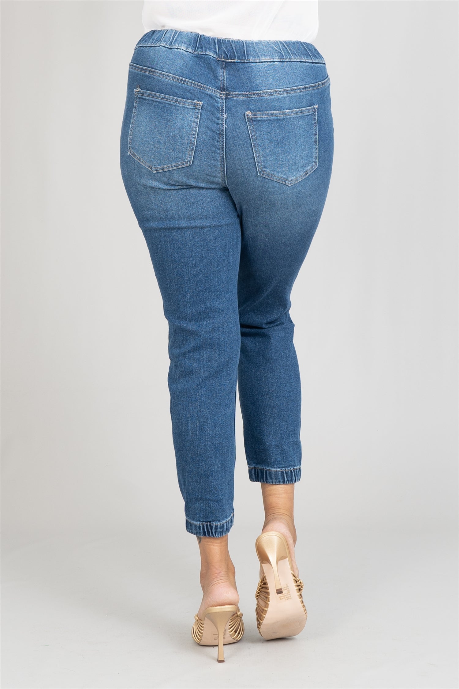 Copperflash CW0327 High Rise Denim PlusSize Jogger Pant