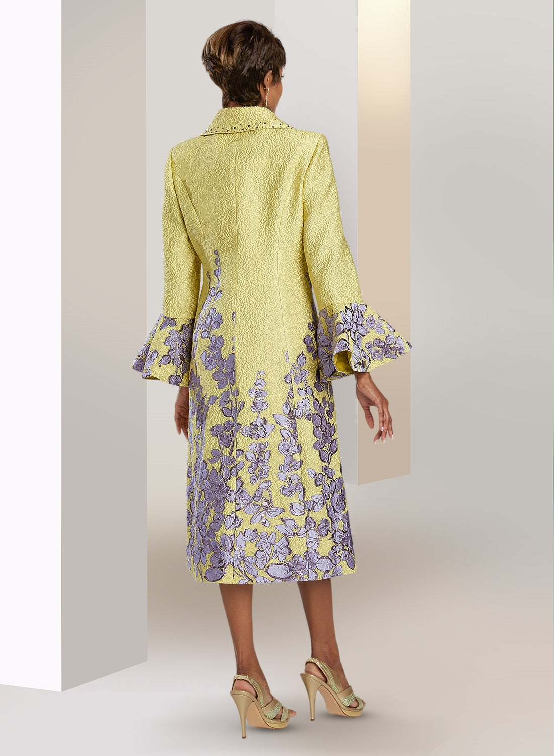 Donna Vinci 5836 Floral Embroidery Dress w/ Jacket