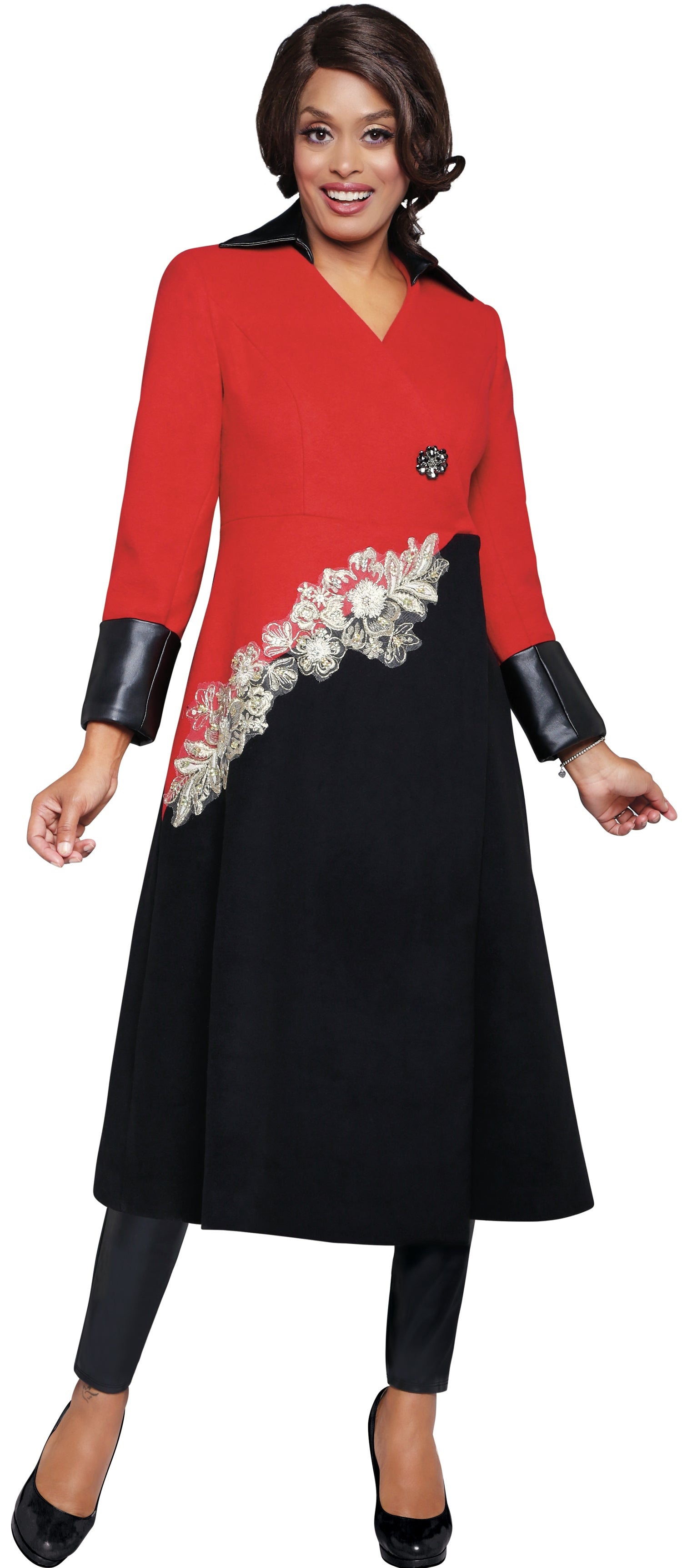 Dorinda Clark Cole 101CT Embroidery 1Button Coat