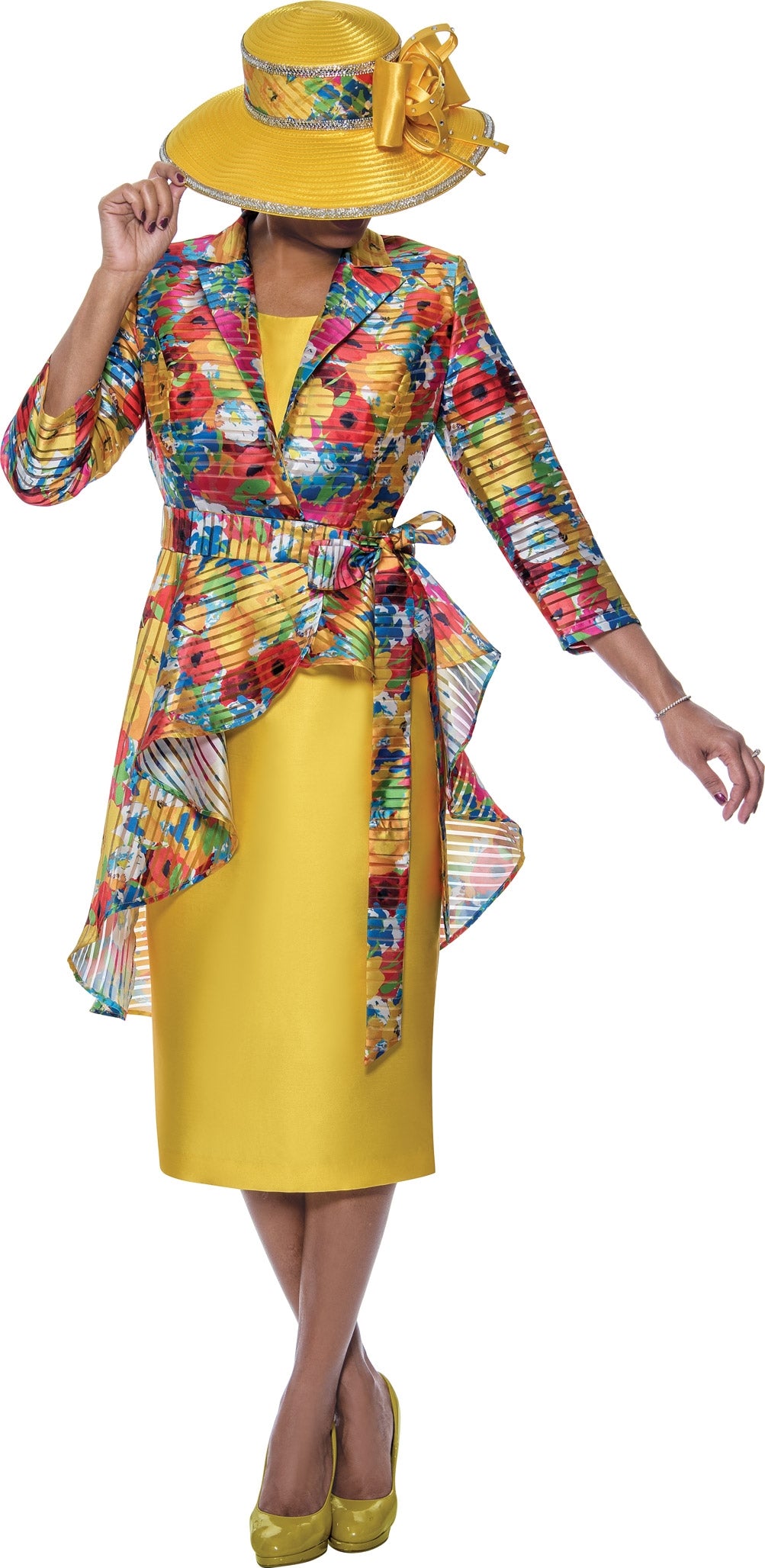 Dorinda Clark Cole 4692 Print Jacquard Dress