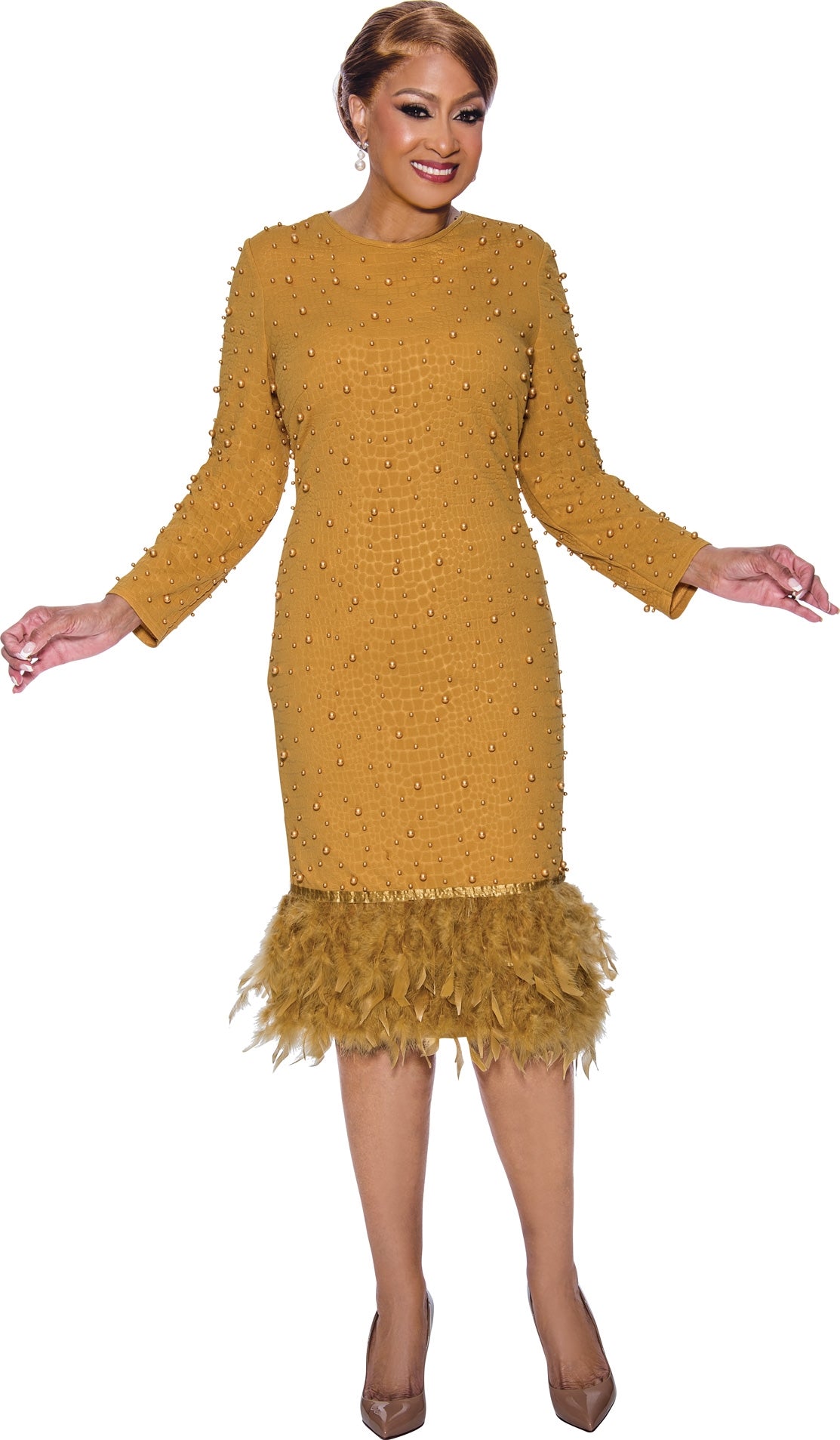 Dorinda Clark Cole 5031 Pearl Feather Dress