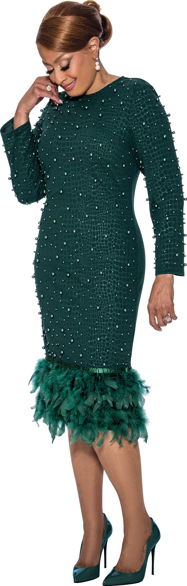 Dorinda Clark Cole 5031 Pearl Feather Dress