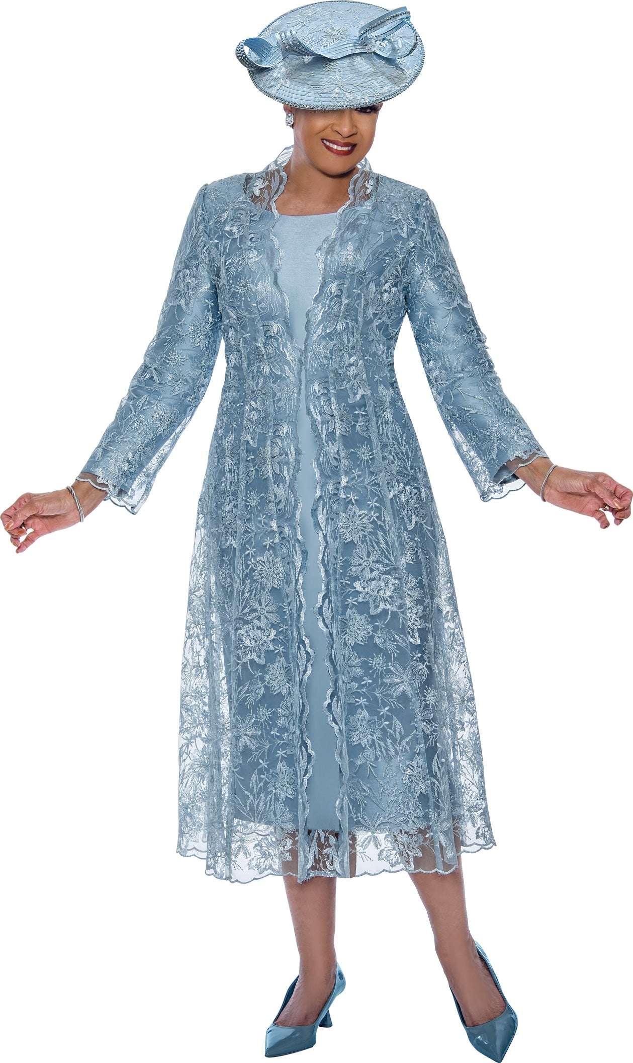 Dorinda Clark Cole 5312 Lace & Twill Dress w/ Jacket