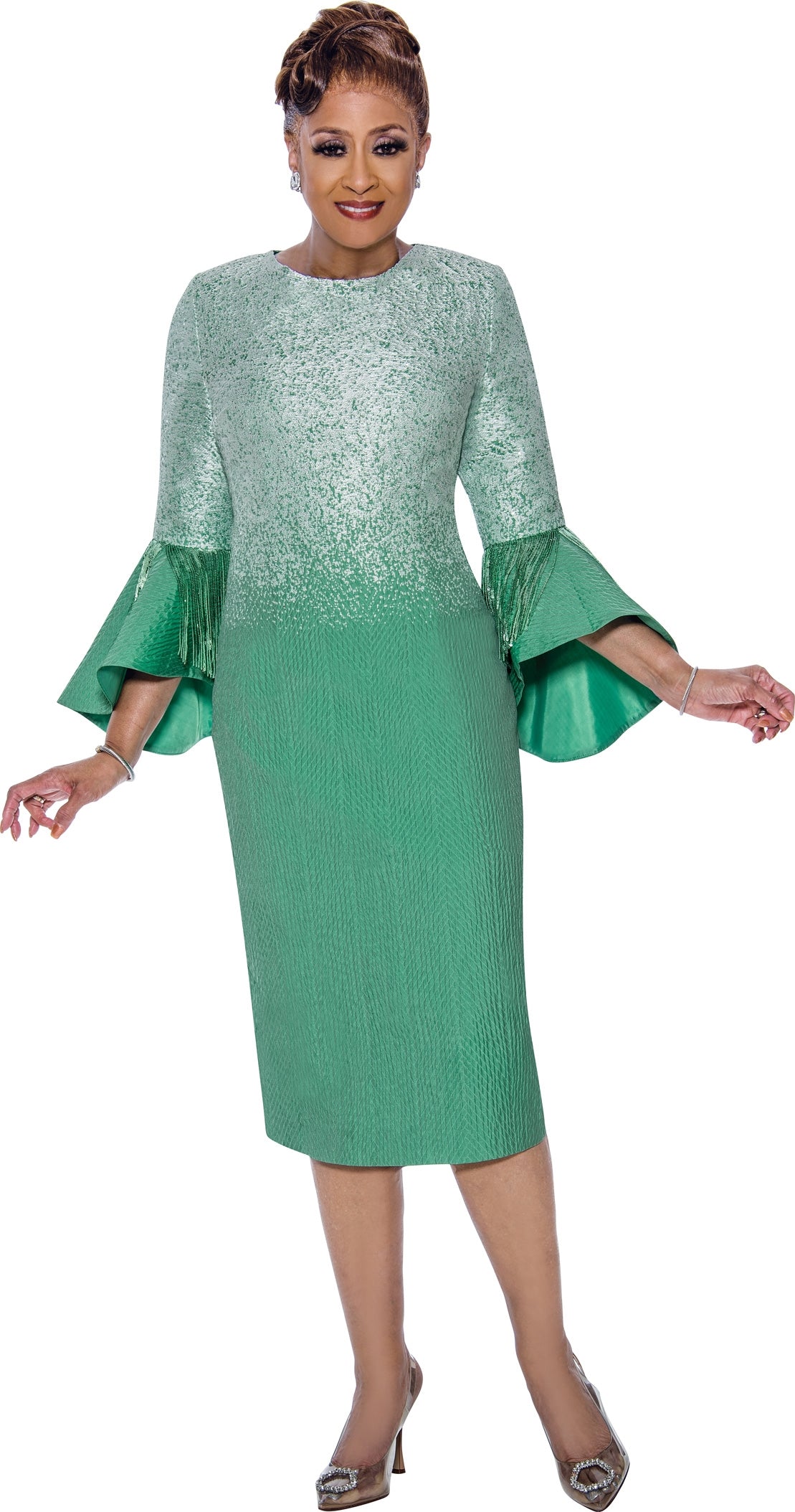 Dorinda Clark Cole 5381 Ombre Jacquard Dress