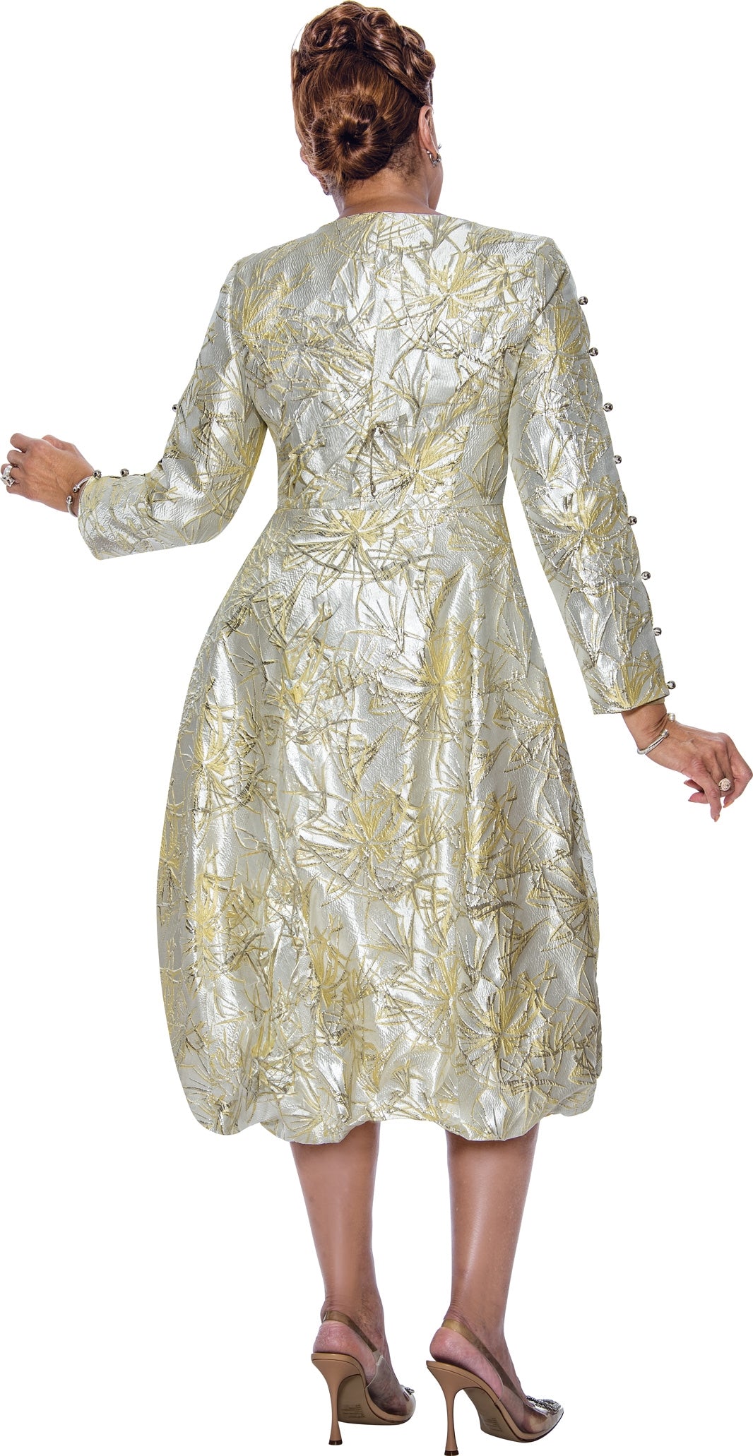 Dorinda Clark Cole 5441W Balloon Hem Dress