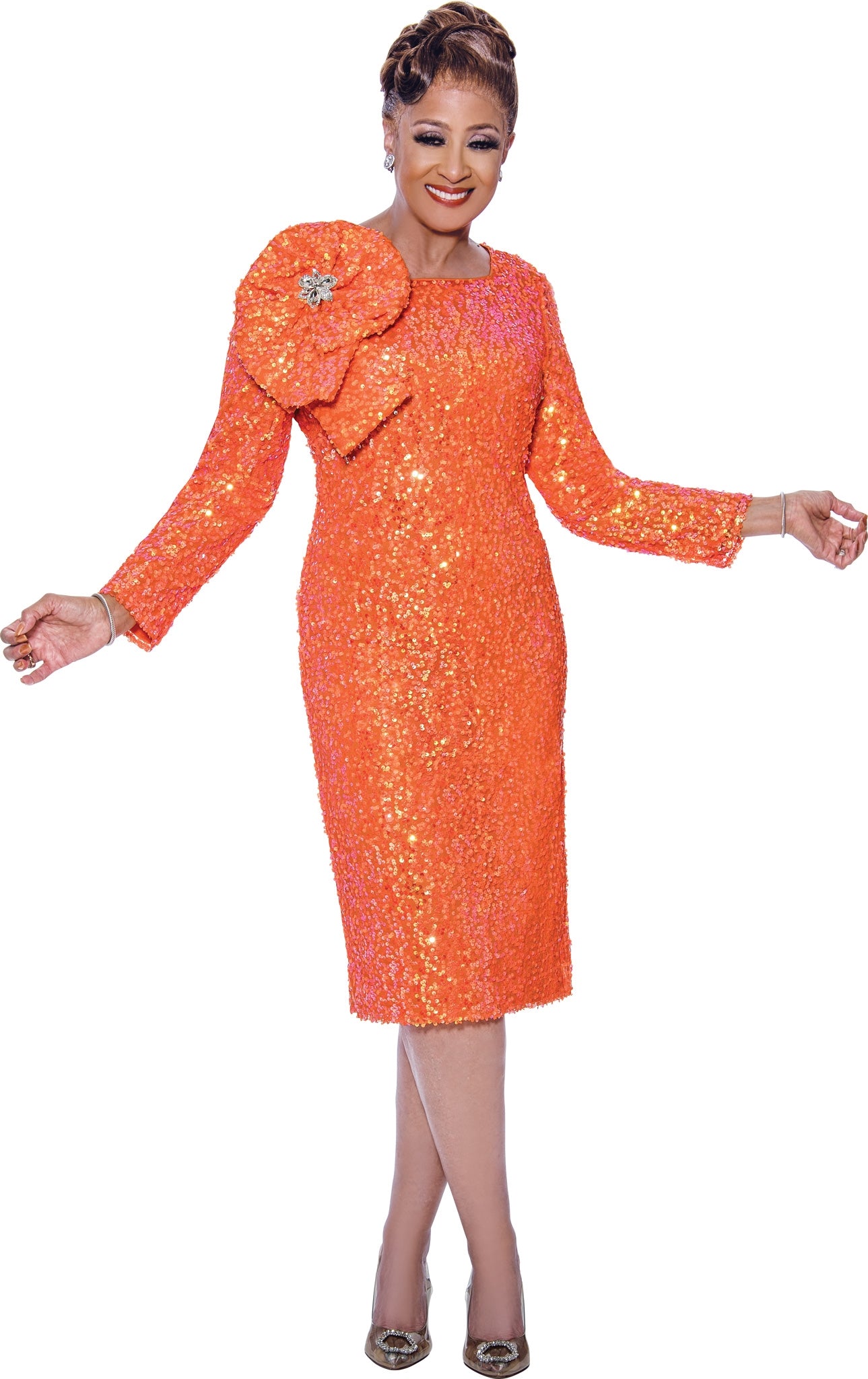 Dorinda Clark Cole 5471 Sequin Flower Dress