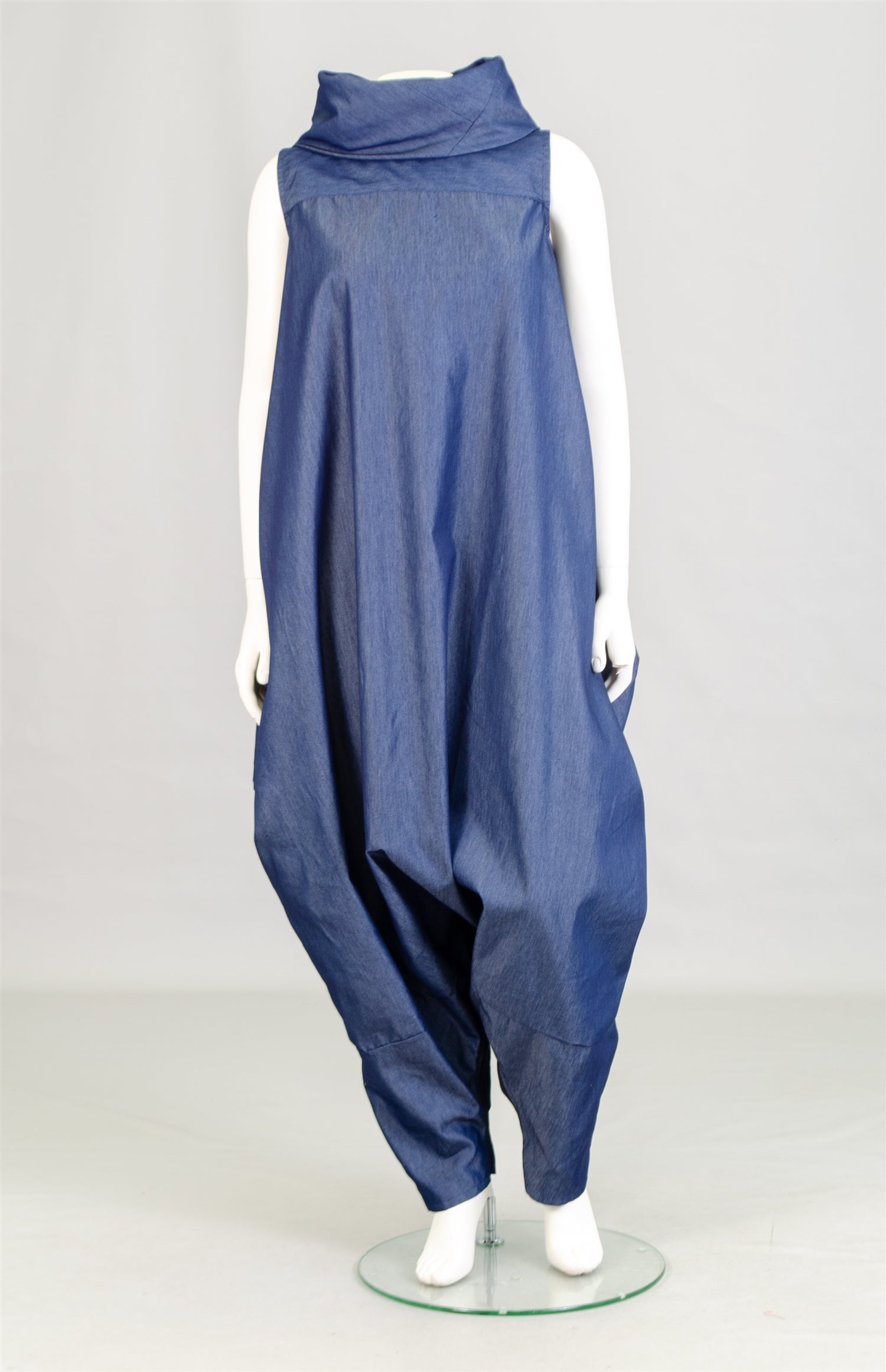 KaraChic 251D Sleeveless Denim Jumpsuit