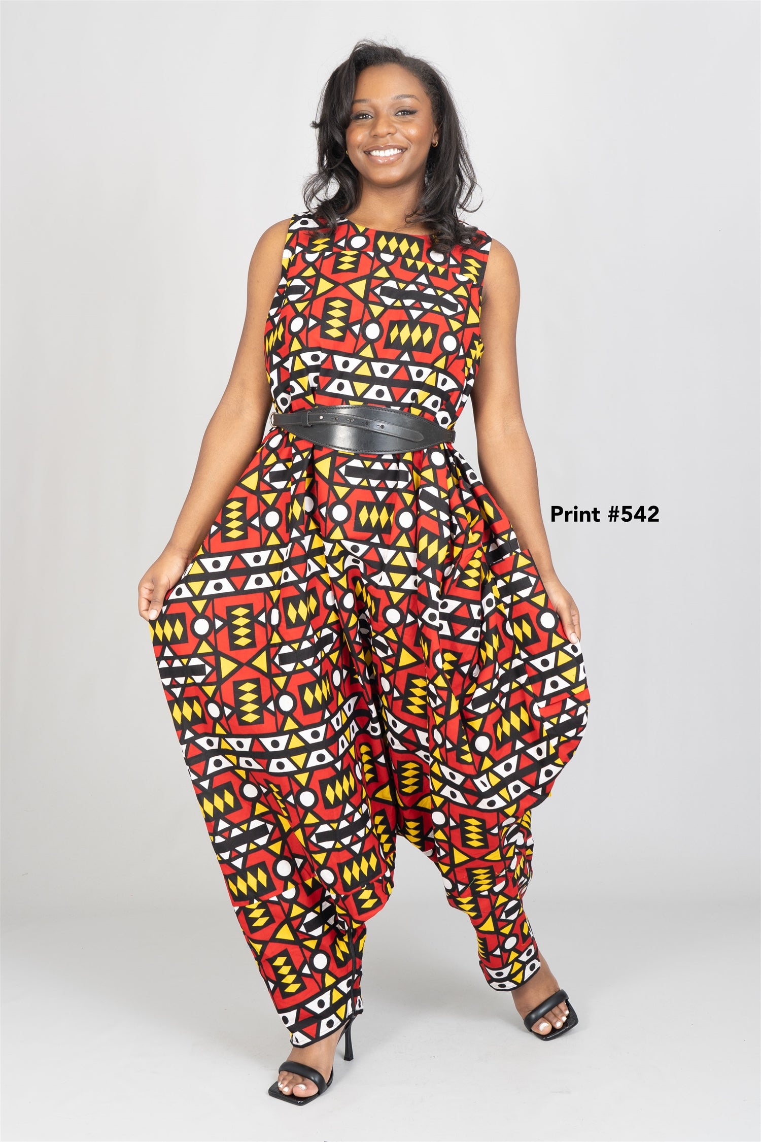 KaraChic 251RN Authentic African Print Jumpsuit