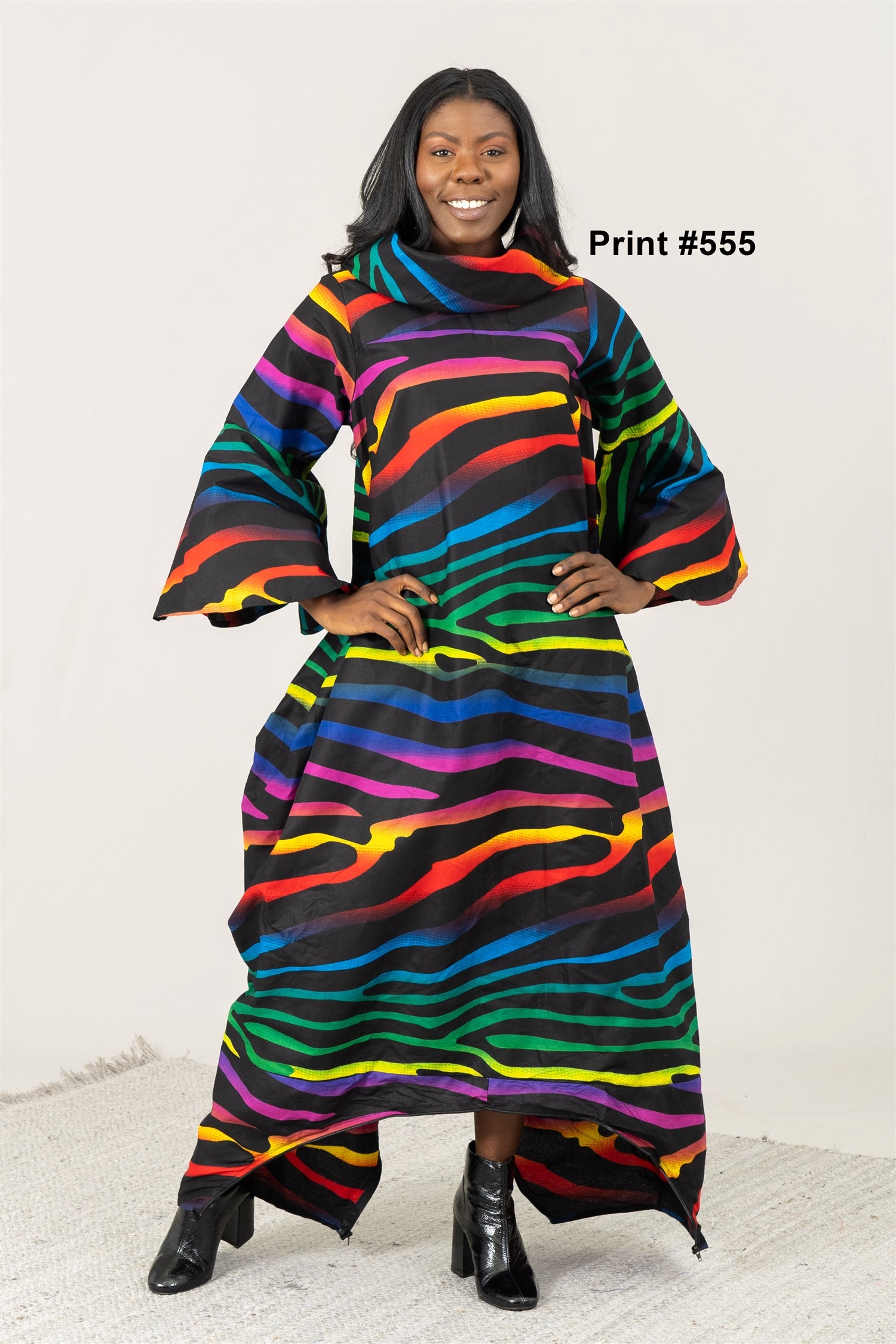 KaraChic 7664 Authentic African Print Convertible Dress Jumpsuit