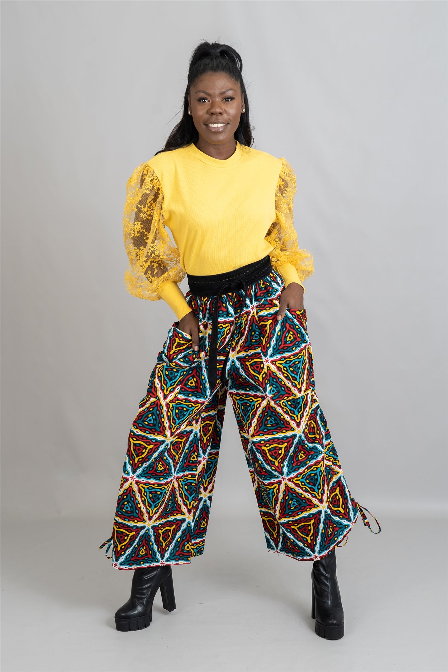 KaraChic 7697 Authentic African Print Pant