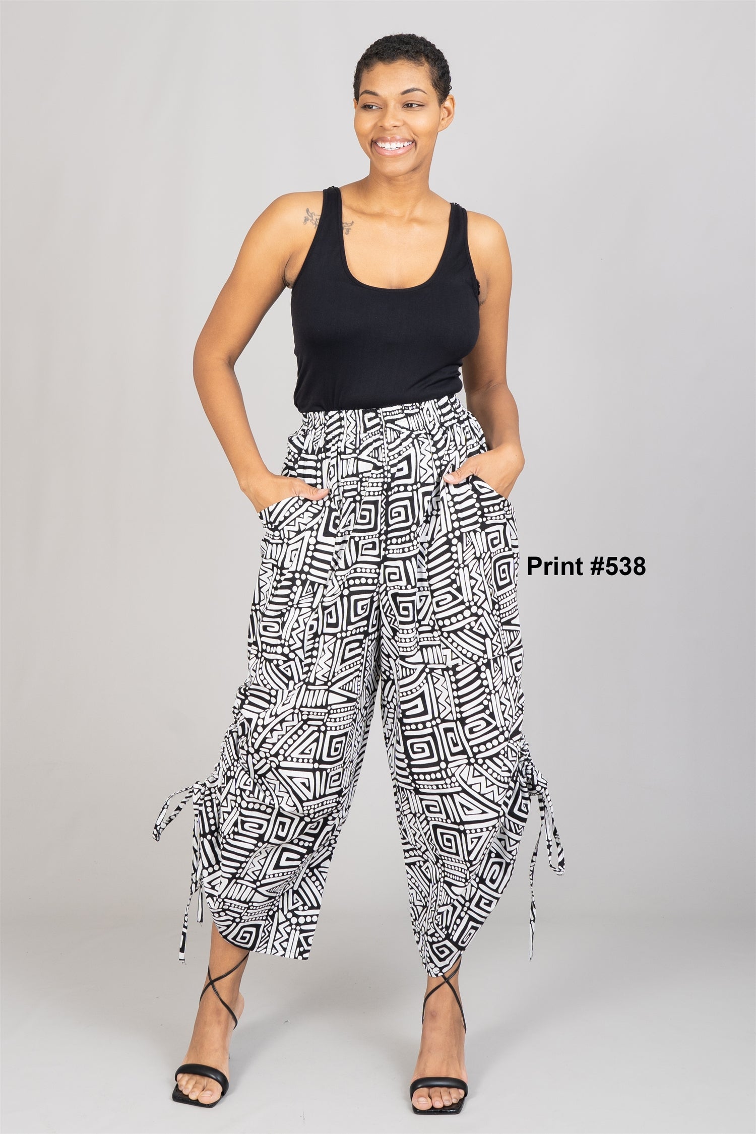 KaraChic 7697 Authentic African Print Pant