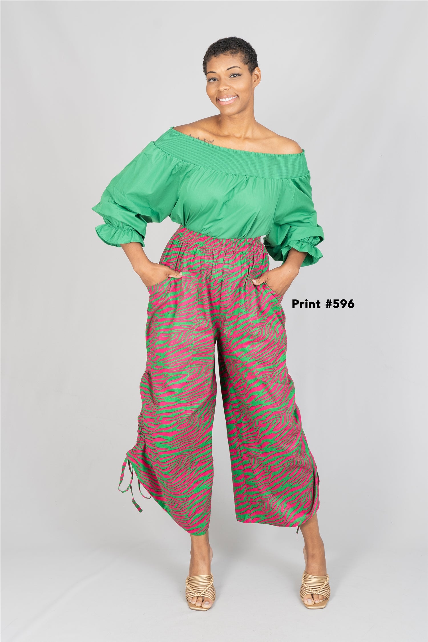 KaraChic 7697 Authentic African Print Pant