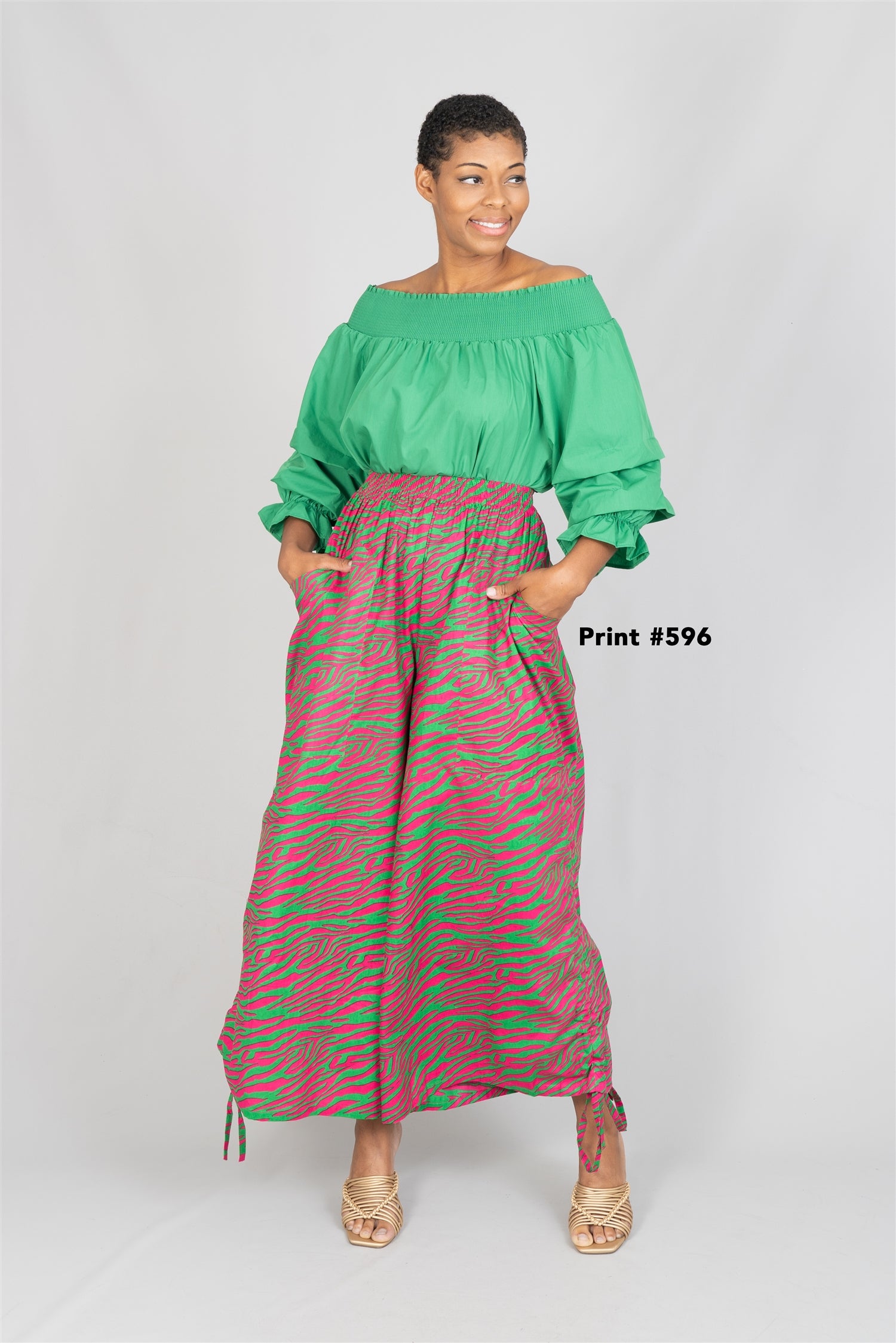 KaraChic 7697 Authentic African Print Pant