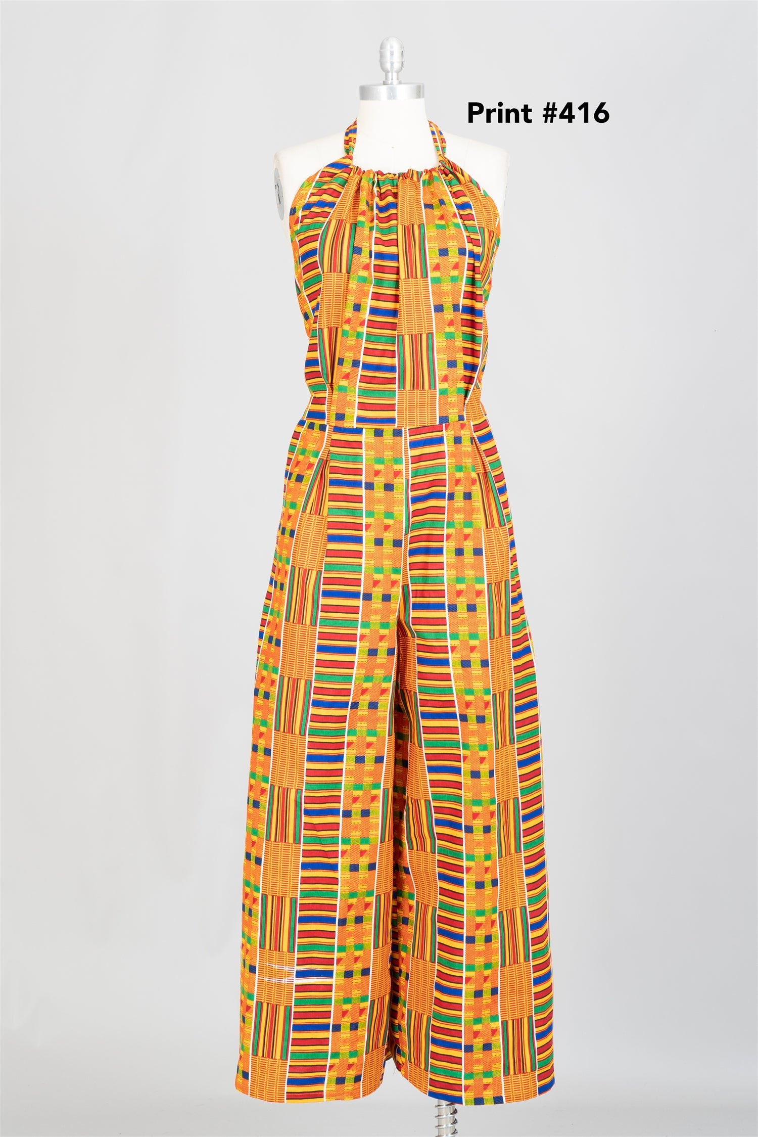 KaraChic 7718 Authentic African Print 2pc Jumpsuit