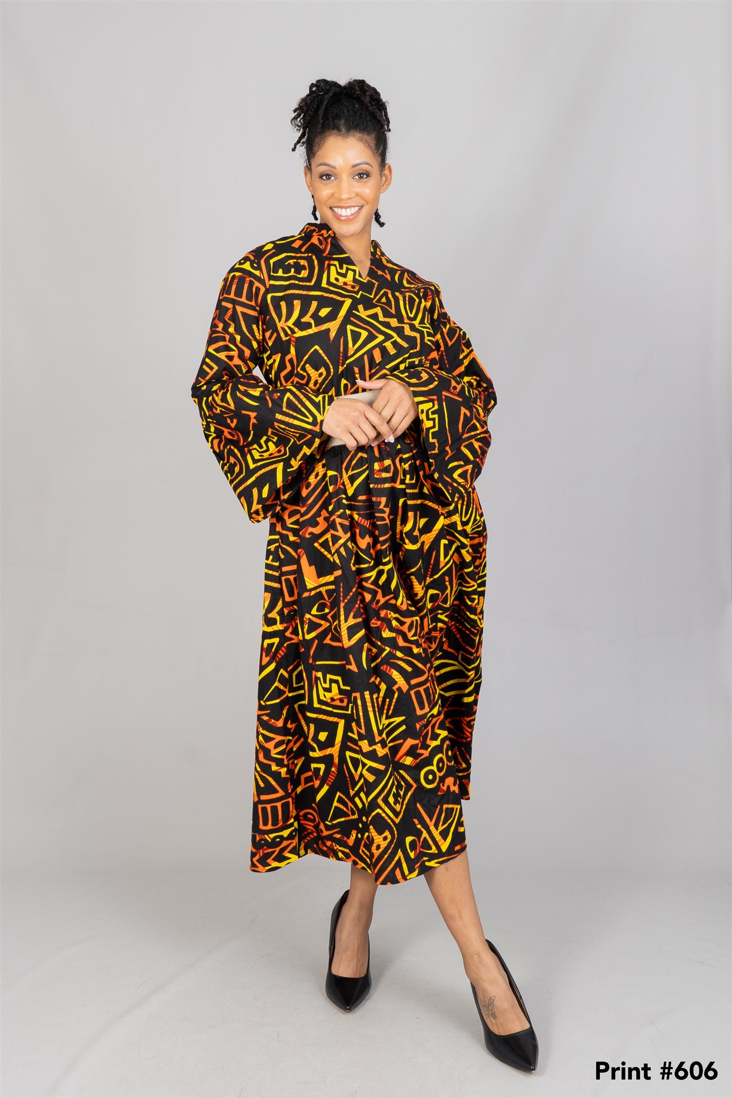 KaraChic 7784 Authentic African Print Maxi Dress