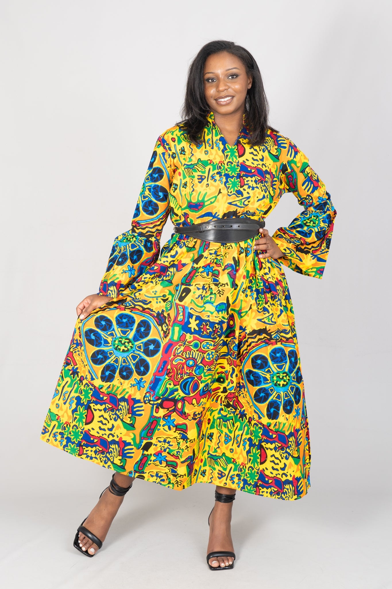 KaraChic 7784 Authentic African Print Maxi Dress