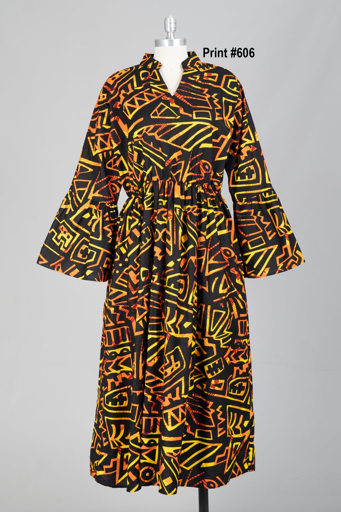 KaraChic 7784 Authentic African Print Maxi Dress