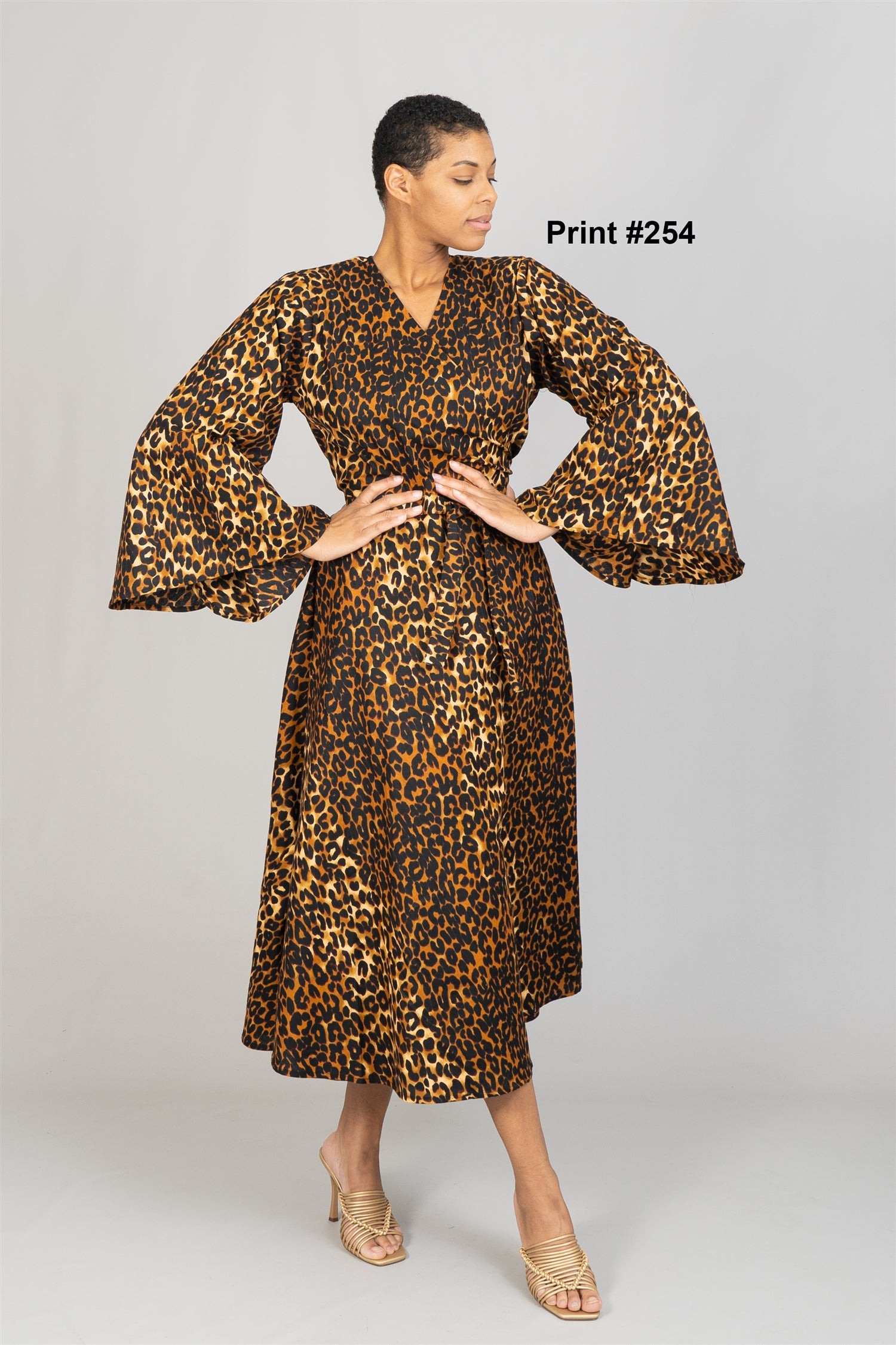 KaraChic 8001 Authentic African Print Wrap Dress