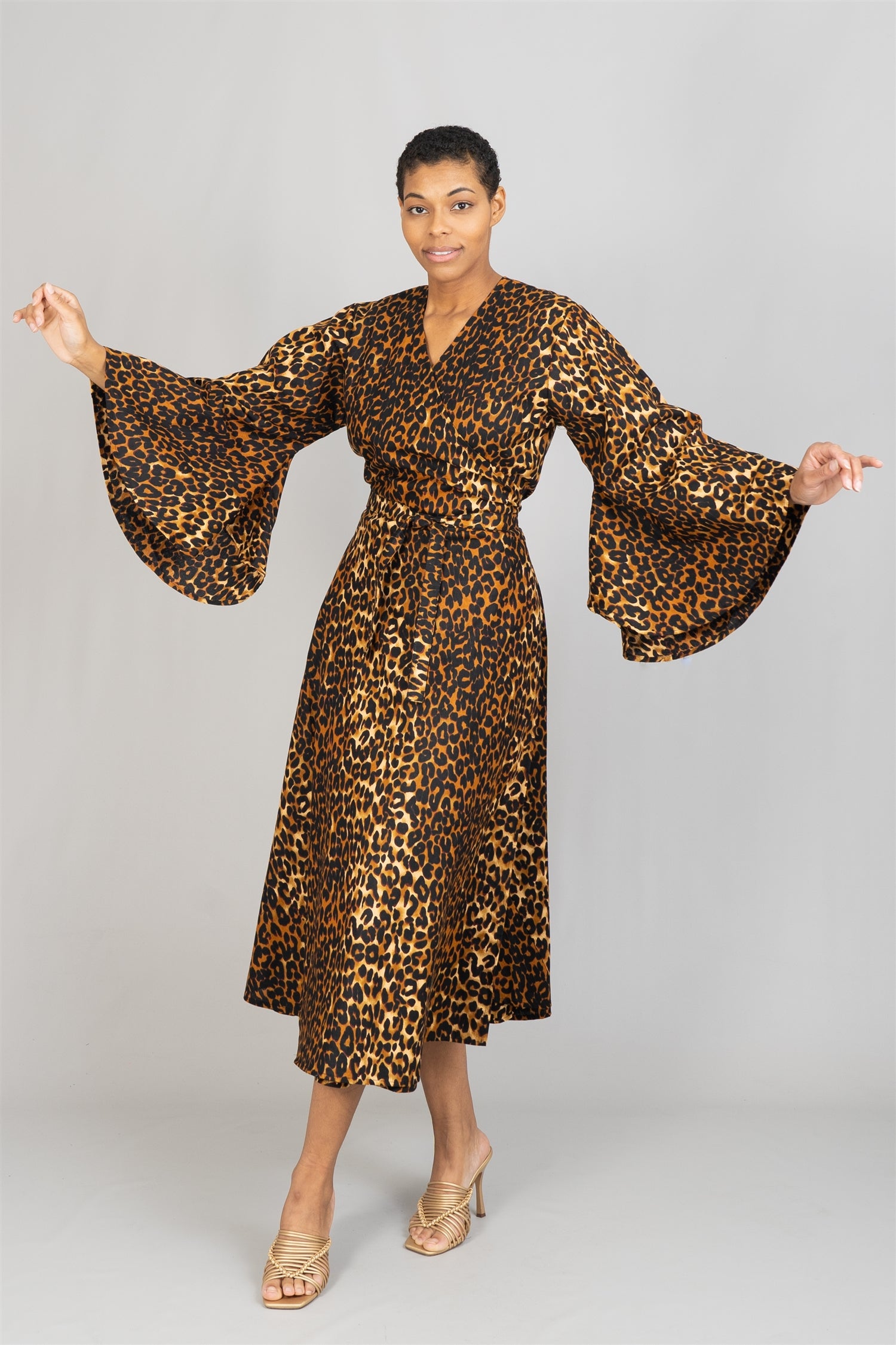 KaraChic 8001 Authentic African Print Wrap Dress