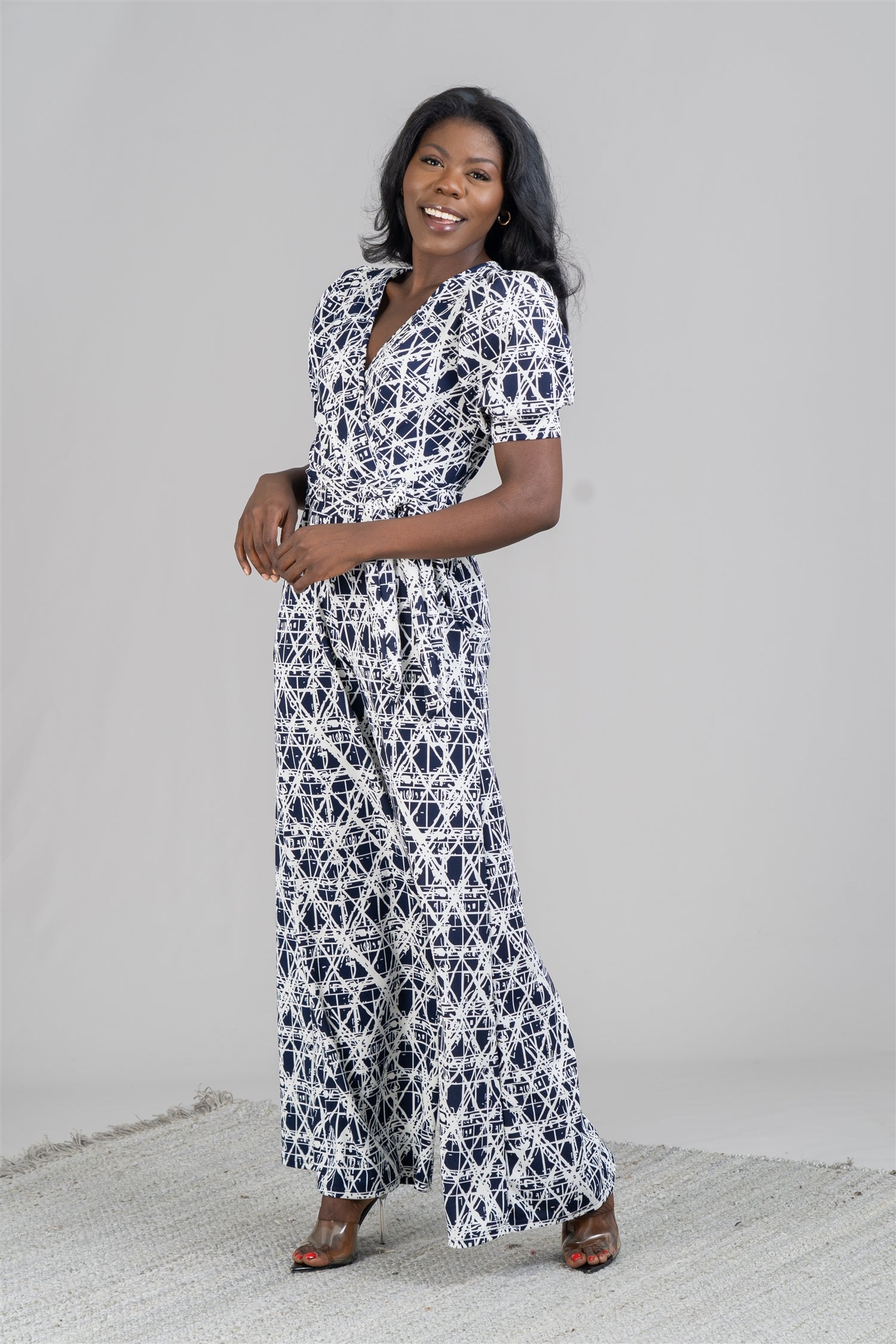 Karen T Designs 9101 Print Jumpsuit