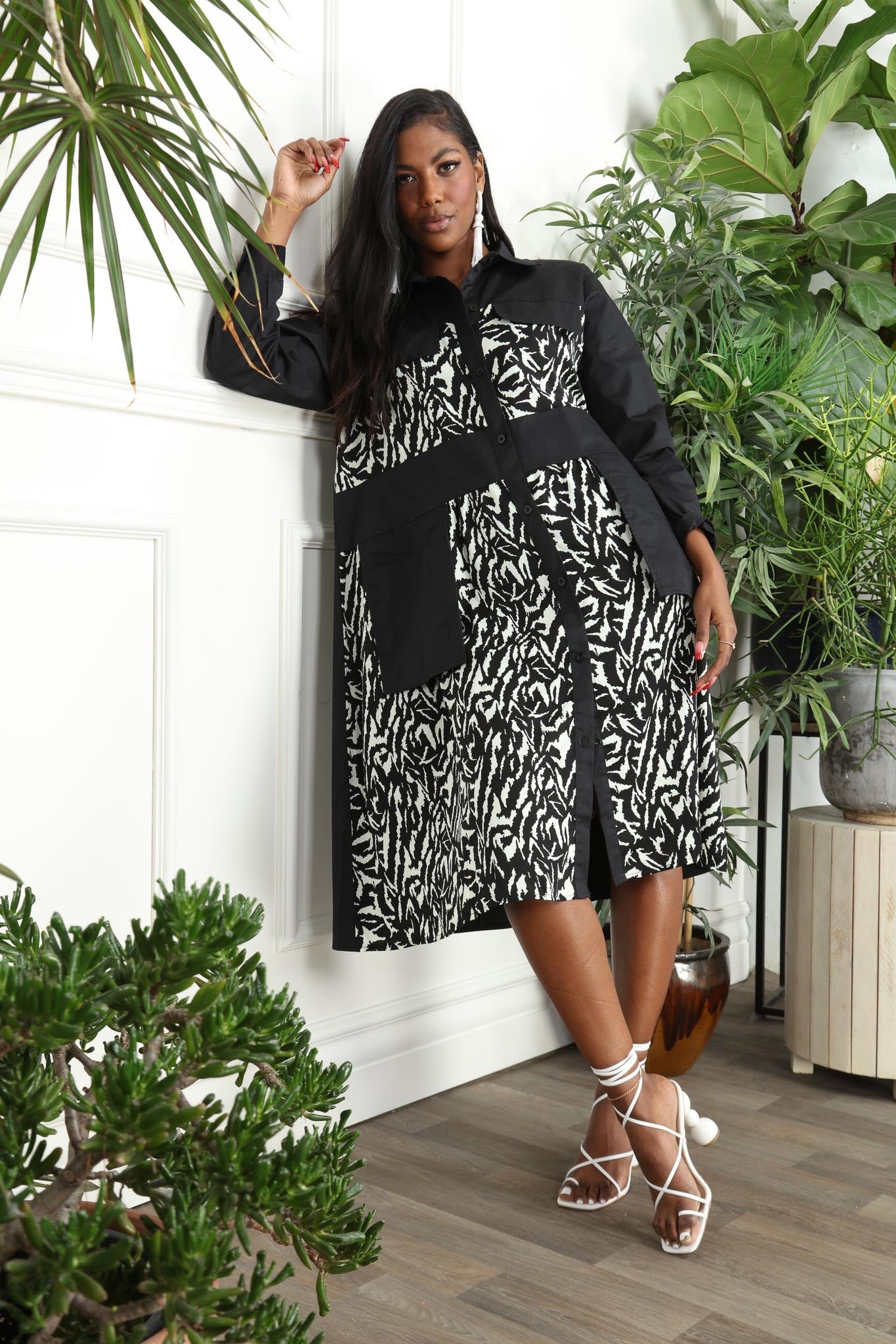 Luxe Moda LM203 Oversized Print Dress