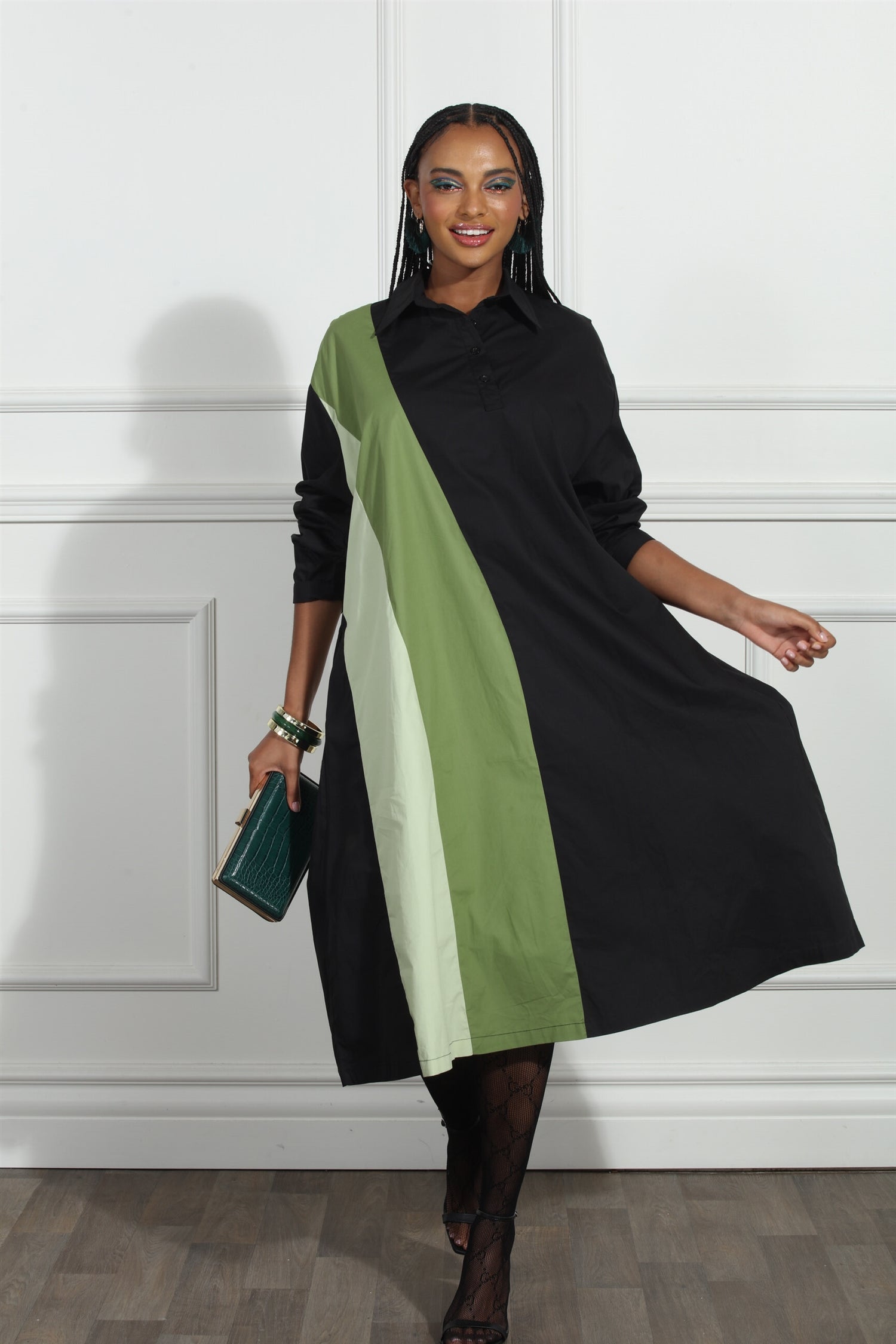 Luxe Moda LM246 Color-block Dress