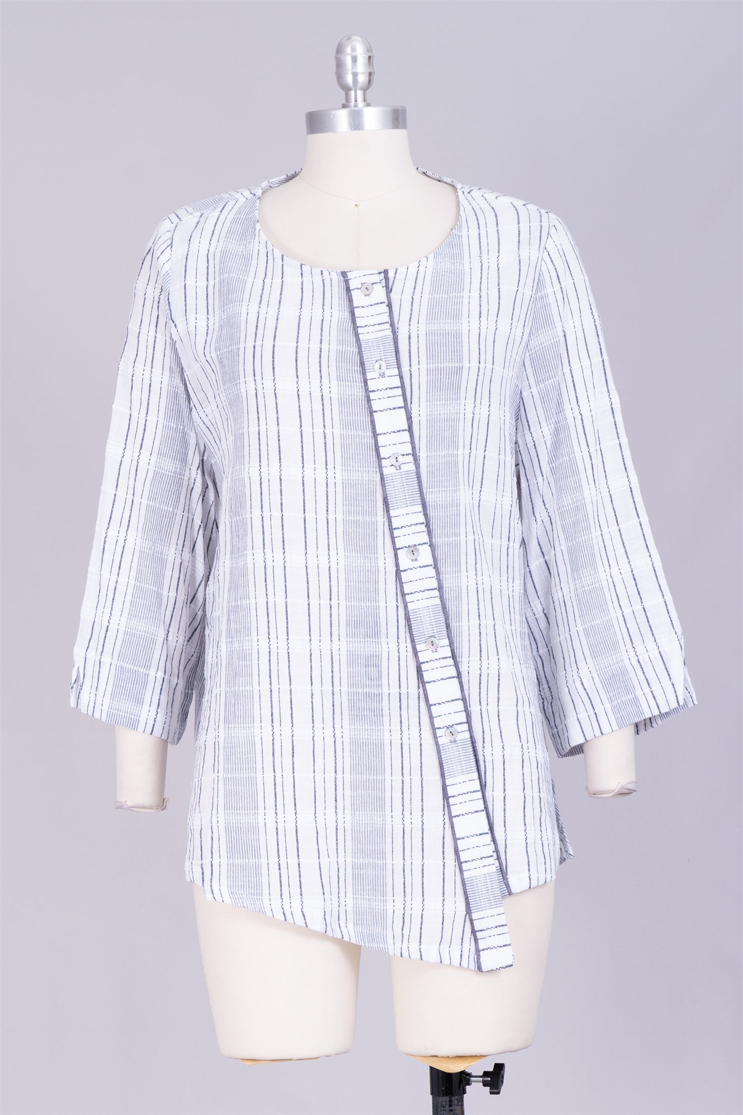 Moonlight ML56ST Asymmetrical Close Stripe Top