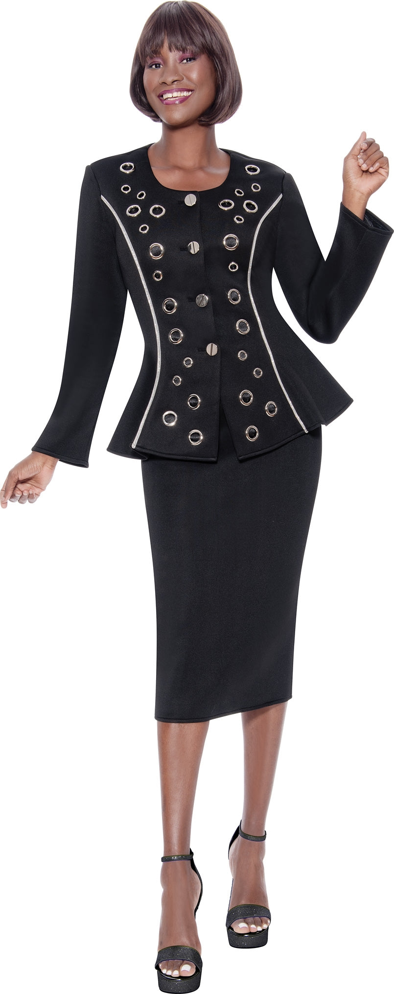 Terramina 7141 Scuba Grommet Skirt Suit