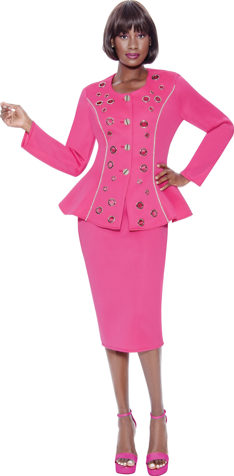 Terramina 7141 Scuba Grommet Skirt Suit